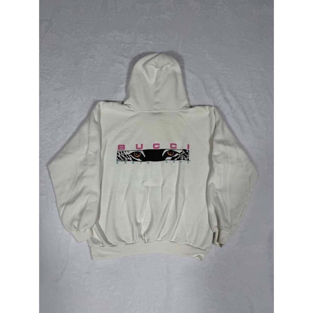 VINTAGE 80s 90s Bucci Sunglasses Santa Cruz X Italy Hoodie Size Large